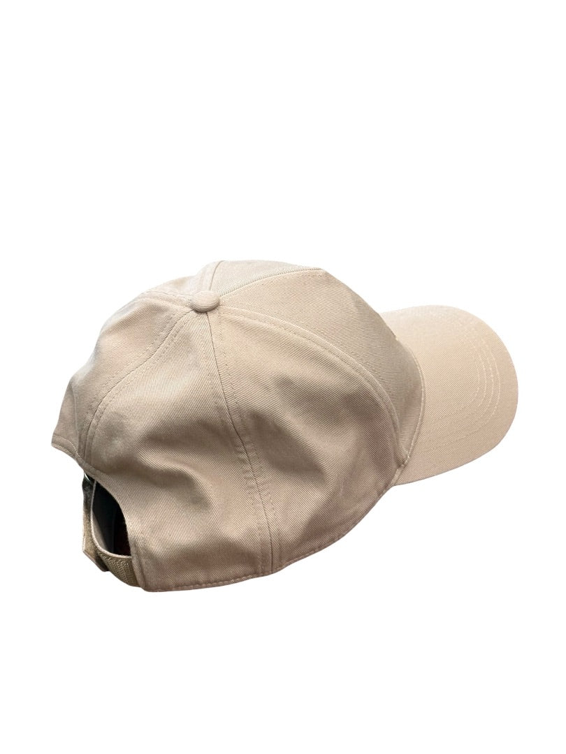 Moncler Beige Cotton Logo Cap. Size: OS