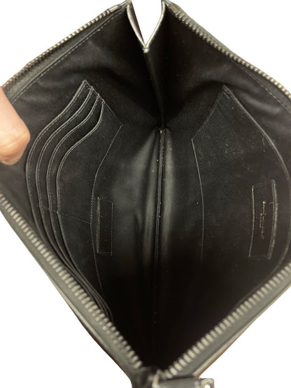 Yves Saint Laurent Black Leather Pouch.
