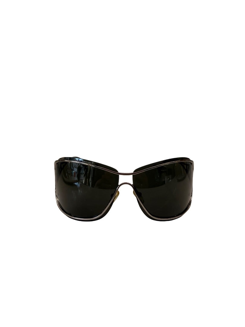 Yves Saint Laurent Silver Vintage Logo Diamante Sunglasses.