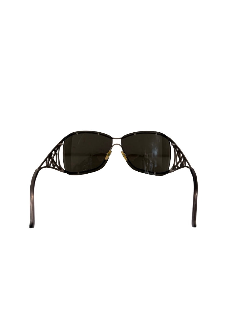 Yves Saint Laurent Silver Vintage Logo Diamante Sunglasses.