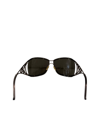 Yves Saint Laurent Silver Vintage Logo Diamante Sunglasses.