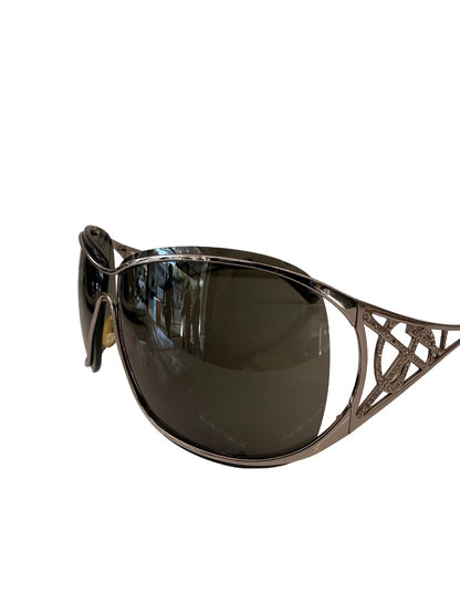 Yves Saint Laurent Silver Vintage Logo Diamante Sunglasses.