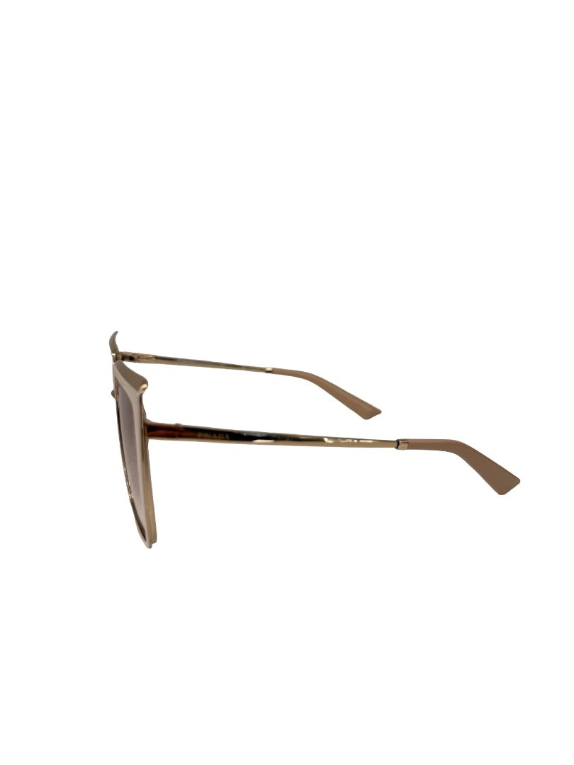 Prada Silver / Cream Oversized Sunglasses.