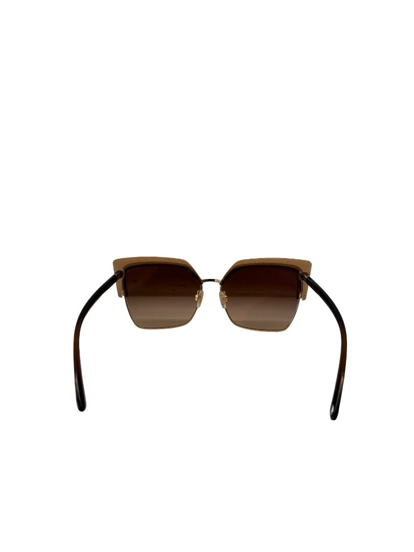 Dolce & Gabbana Brown Transparent Sunglasses.