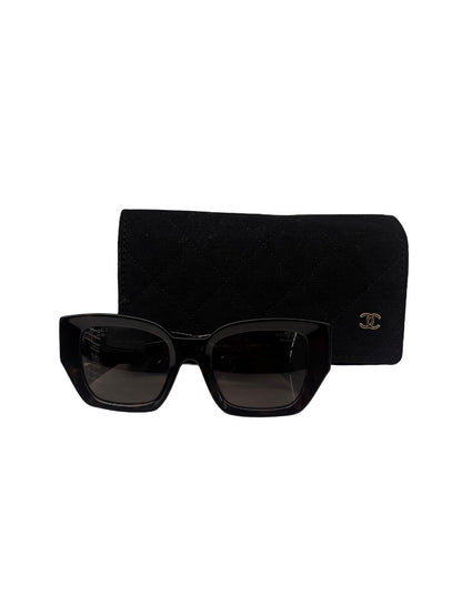 Chanel Tortoiseshell Cat Eye 'CH5506' Sunglasses.