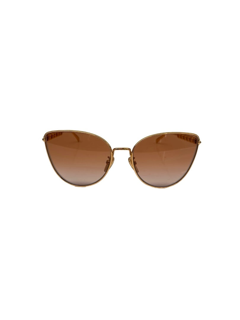 Louis Vuitton Gold 'Z1522E' Chain Cat Eye Sunglasses.