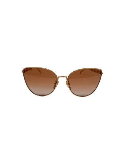 Louis Vuitton Gold 'Z1522E' Chain Cat Eye Sunglasses.