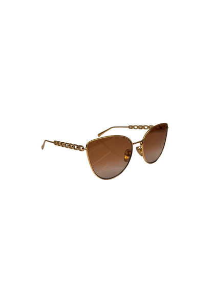 Louis Vuitton Gold 'Z1522E' Chain Cat Eye Sunglasses.