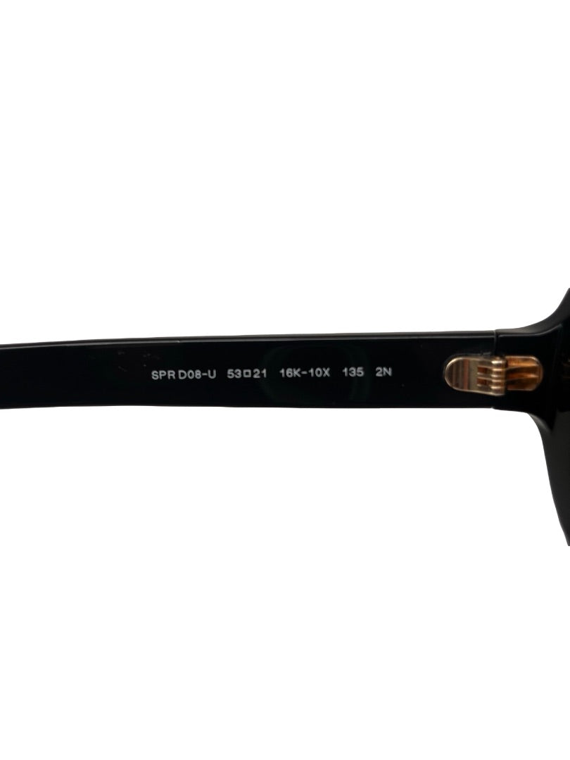 Prada Black Round 'D08SU' Orange Gradient Sunglasses.