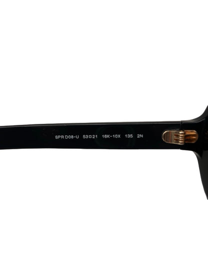 Prada Black Round 'D08SU' Orange Gradient Sunglasses.