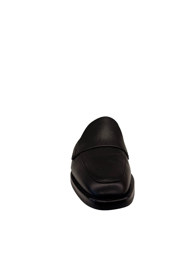 Phillip Lim Black Leather 'Alexa' Slip On Loafers. Size: 37