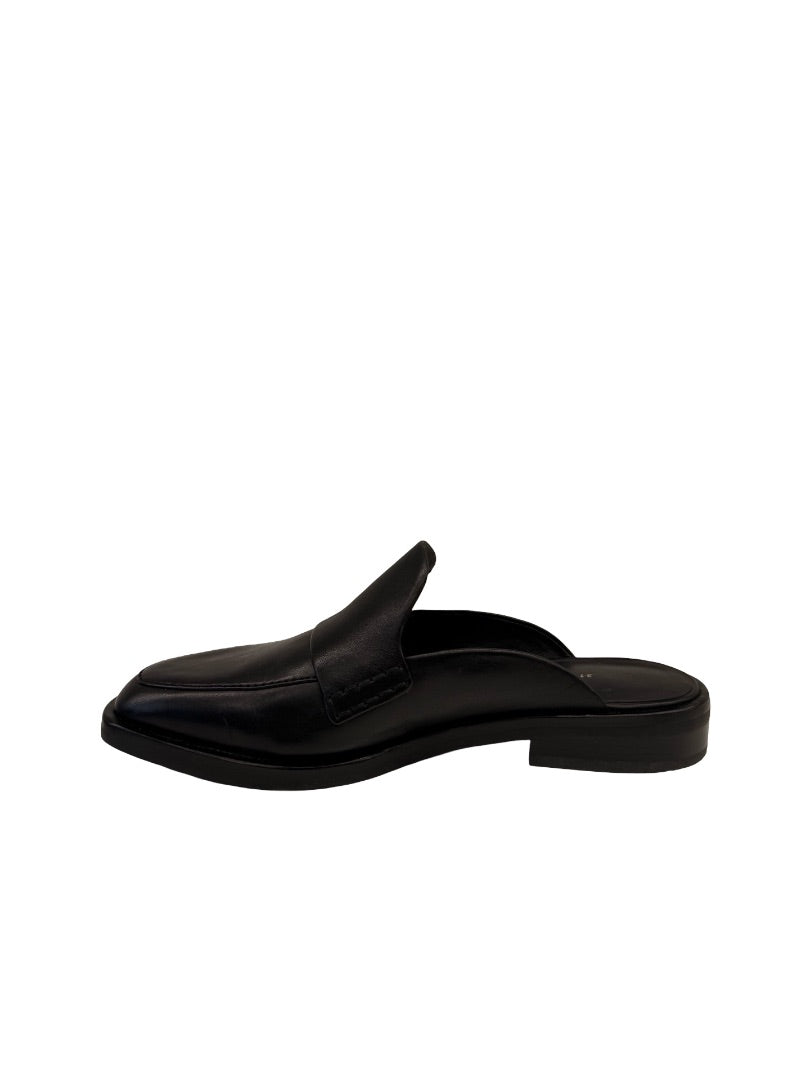 Phillip Lim Black Leather 'Alexa' Slip On Loafers. Size: 37