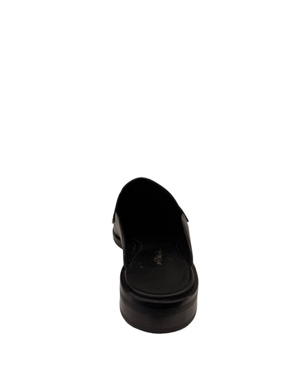 Phillip Lim Black Leather 'Alexa' Slip On Loafers. Size: 37
