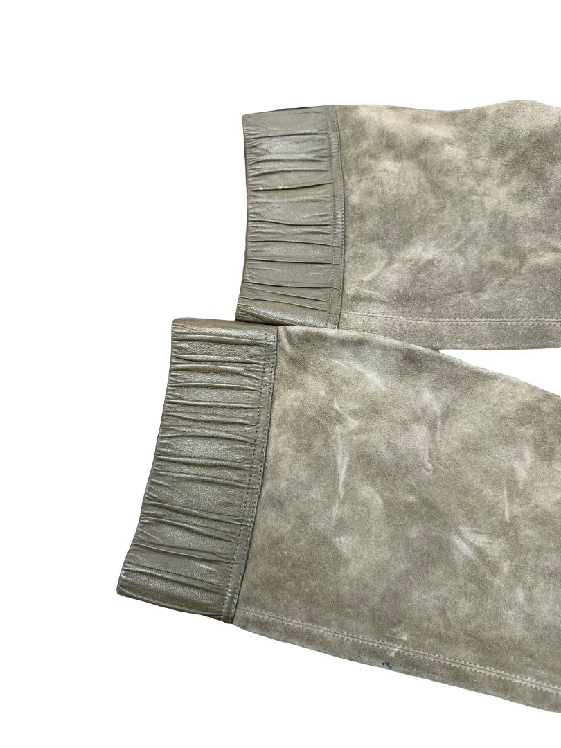 Vanessa Bruno Khaki Suede Leather Trim Knee High Boots. Size: 37