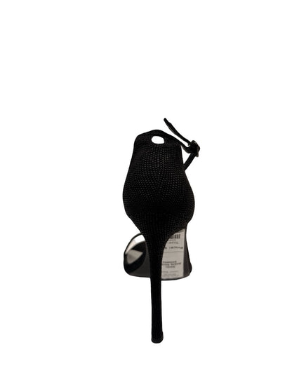 Stuart Weitzman Black Ankle Strap 'Nudist' Stiletto. Size: 37