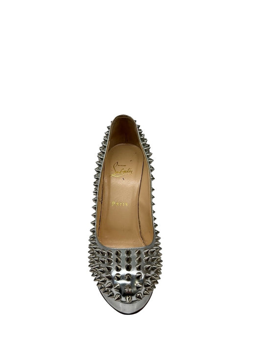Christian Louboutin Silver 'Alti 160' pumps. Size: 37