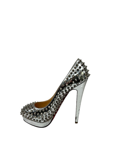 Christian Louboutin Silver 'Alti 160' pumps. Size: 37