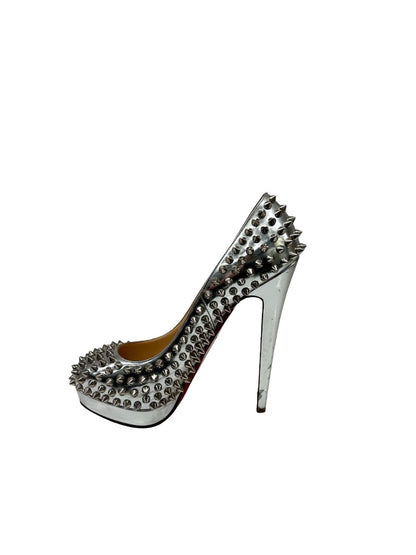 Christian Louboutin Silver 'Alti 160' pumps. Size: 37