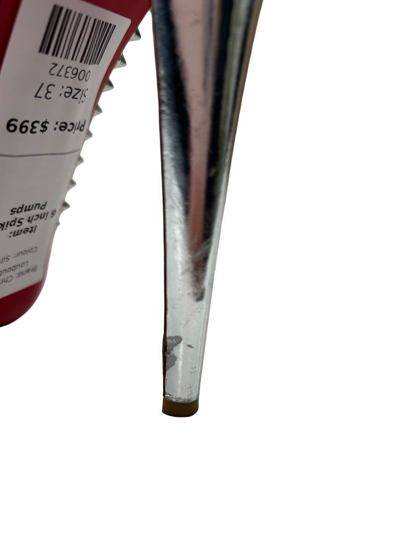 Christian Louboutin Silver 'Alti 160' pumps. Size: 37