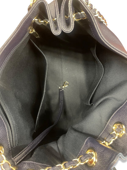 Chanel Navy CC Charm Front Pocket Shopping Crossbody / Handbag.