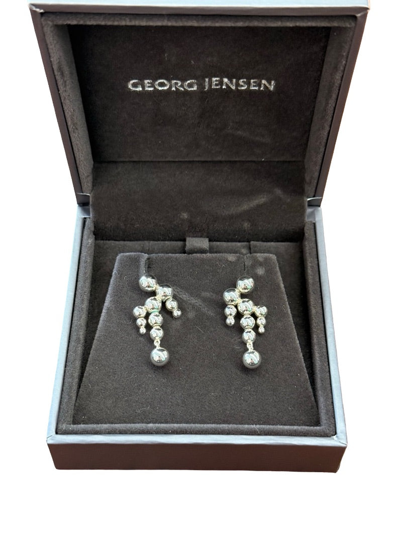 Georg Jensen Silver Small 'Grape Chandelier' Earring.