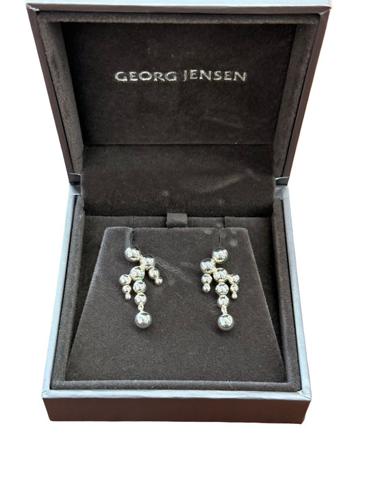 Georg Jensen Silver Small 'Grape Chandelier' Earring.