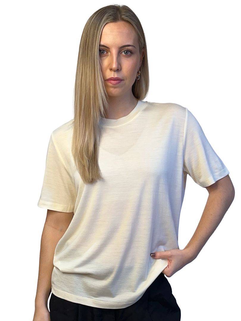 Róhe Yellow Wool T-Shirt. Size: 40