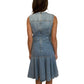 Alexander McQueen Blue Knee-Length Denim Dress. Size: 44