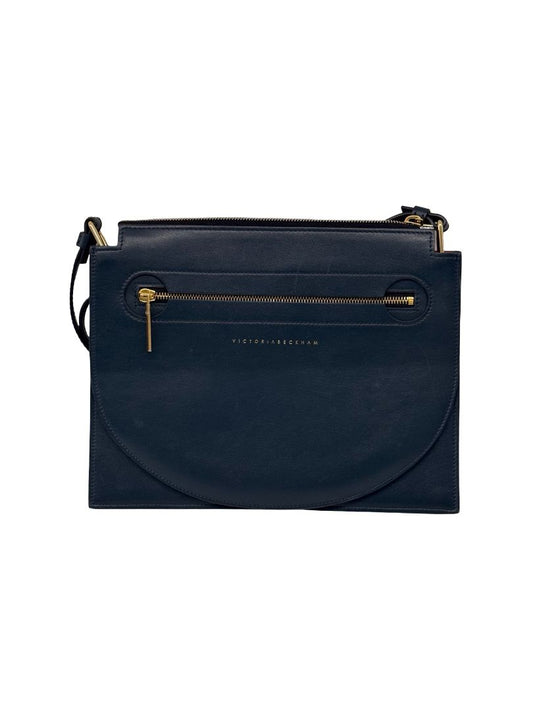 Victoria Beckham Navy Leather Crossbody Bag.