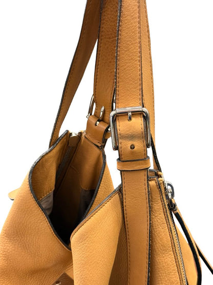 Marni Camel Leather Hobo Tote Bag.