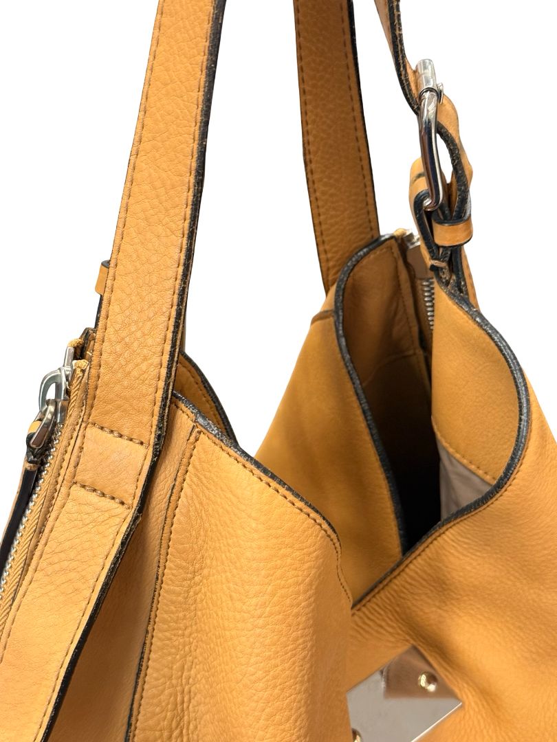 Marni Camel Leather Hobo Tote Bag.