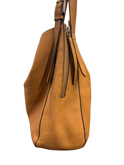 Marni Camel Leather Hobo Tote Bag.