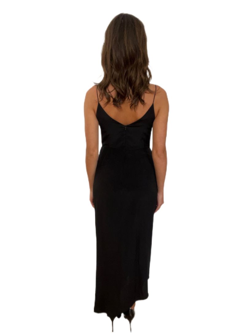 Zimmermann Black Long Strapless Dress with Cross-Over Front. Size: 2