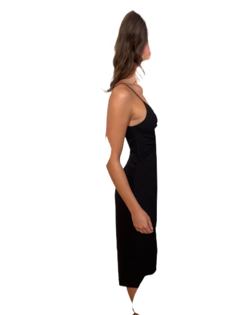 Zimmermann Black Long Strapless Dress with V Front. Size: 2