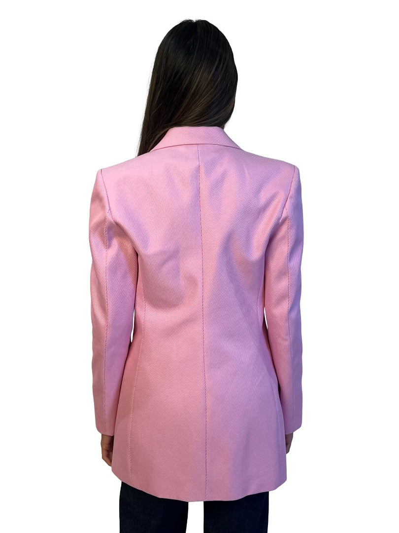Victoria Beckham Pink Single Breasted Blazer. Size: 8