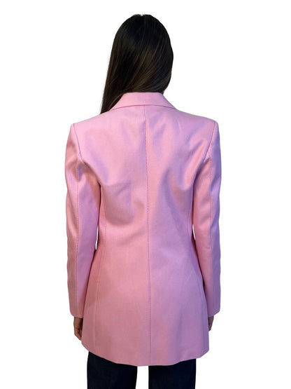 Victoria Beckham Pink Single Breasted Blazer. Size: 8