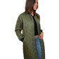 The Great Green 3/4 Quilted Button Up Coat. Size: 1