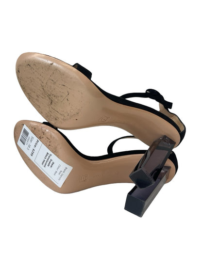 Gianvito Rossi Black Suede Translucent Block Heel. Size: 38.5