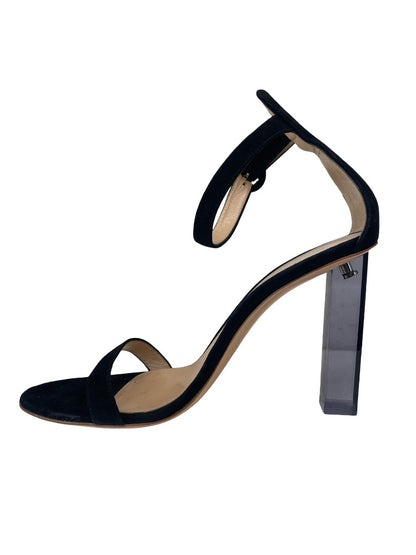 Gianvito Rossi Black Suede Translucent Block Heel. Size: 38.5