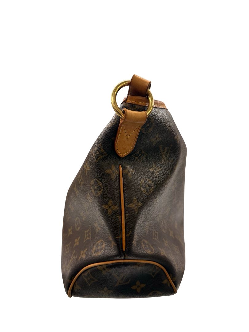 Louis Vuitton Brown 'Delightful PM' Slouchy Monogram Bag.