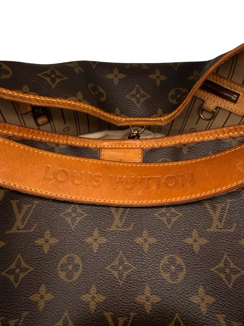 Louis Vuitton Brown 'Delightful PM' Slouchy Monogram Bag.
