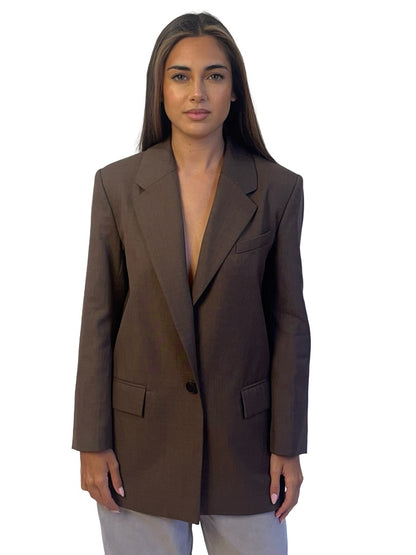 Camilla & Marc Brown Single Breasted 'Emmett' Blazer. Size: 6