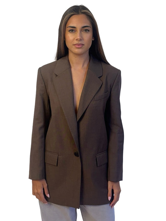 Camilla & Marc Brown Single Breasted 'Emmett' Blazer. Size: 6