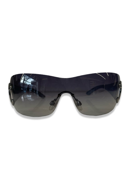 Chanel Grey Gradient Shield CC '4125' Sunglasses.