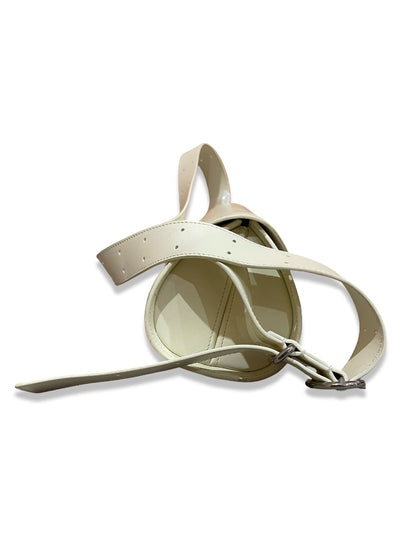 Jil Sander Cream Small Leather 'Cannolo' Bag.