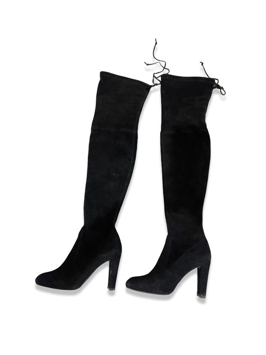 Stuart Weitzman Black Tideland OTK Suede Boots. Size: 37