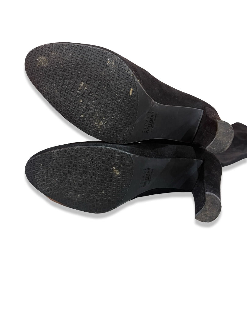 Stuart Weitzman Black Tideland OTK Suede Boots. Size: 37