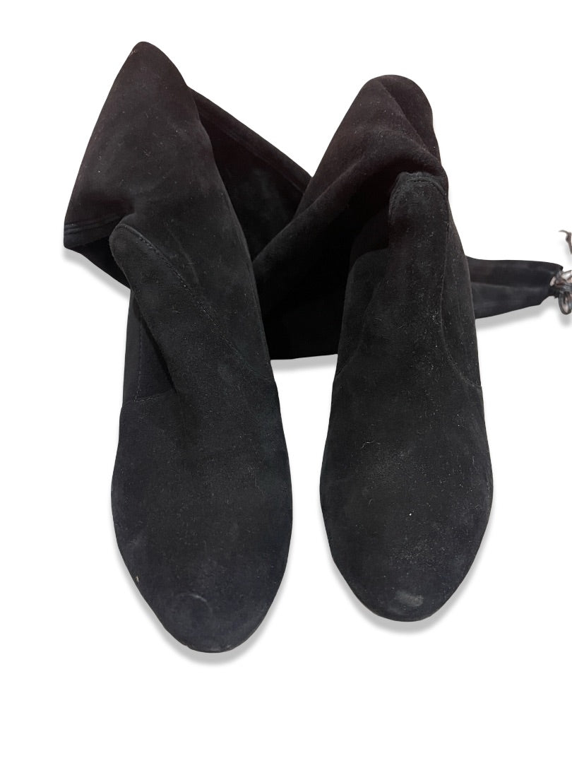 Stuart Weitzman Black Tideland OTK Suede Boots. Size: 37