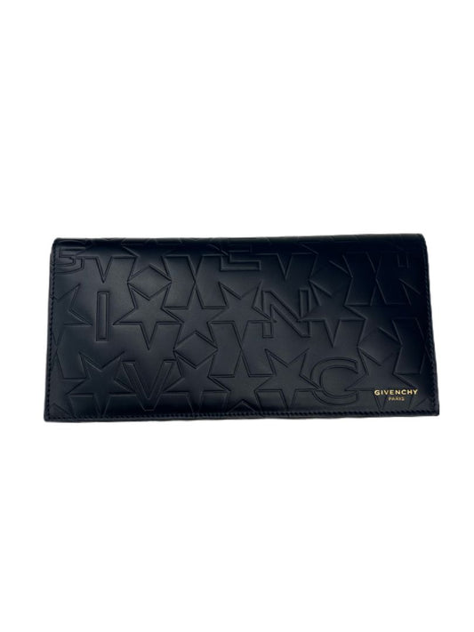 Givenchy Navy Embossed Star Wallet.