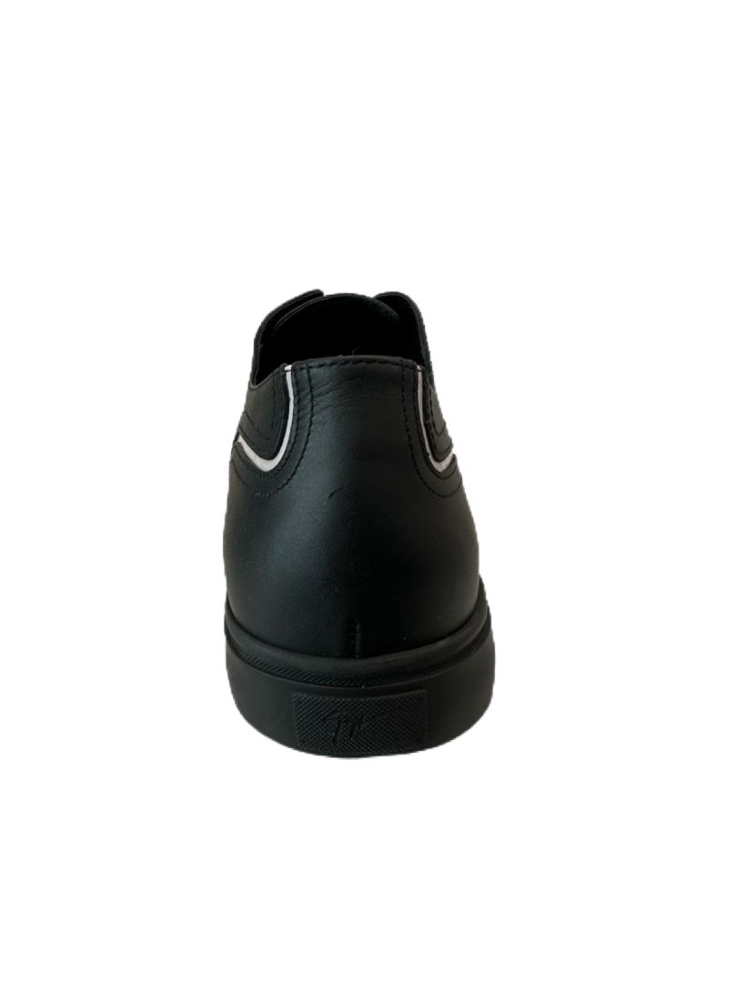 Giuseppe Zanotti Black Low Top Slip On Sneakers w Gold Rhinestones. Size: 41